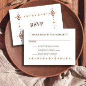 Carte RSVP Rustique de mariage occidental