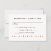 Carte RSVP Rustique de mariage occidental (Devant)