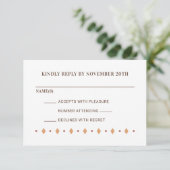 Carte RSVP Rustique de mariage occidental (Debout devant)