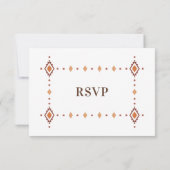 Carte RSVP Rustique de mariage occidental (Dos)