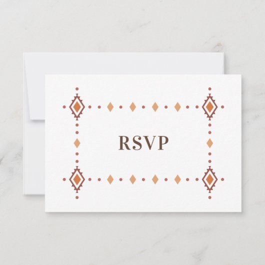 Carte RSVP Rustique de mariage occidental (Dos)