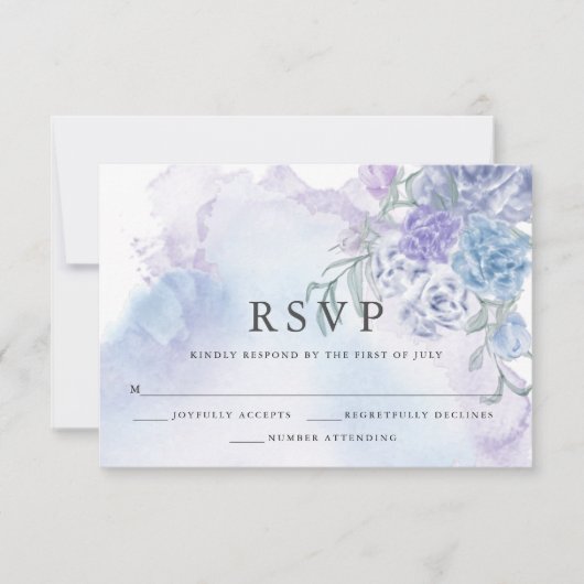 Carte RSVP Rustique Floral (Devant)