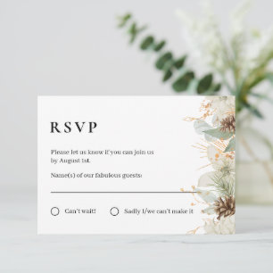 Carte RSVP rustique hiver
