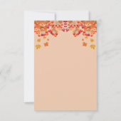 Carte RSVP Rustique Mariage de automne Automne (Dos)