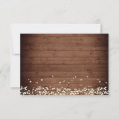 Carte RSVP rustique pour le souffle du bébé avec c (Dos)