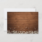 Carte RSVP rustique pour le souffle du bébé avec c (Dos)
