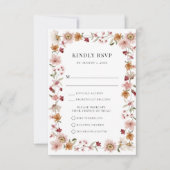 Carte RSVP Rustique Repas (Devant)