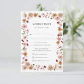 Carte RSVP Rustique Repas (Debout devant)