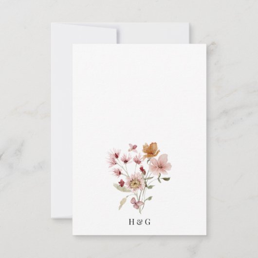 Carte RSVP Rustique Repas (Dos)