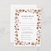 Carte RSVP Rustique Repas (Devant / Derrière)