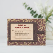 Carte RSVP Safari (Debout devant)