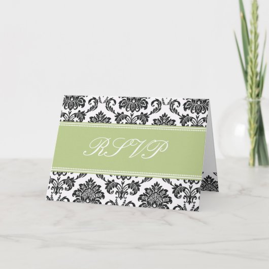 Carte RSVP Sage Damas (Devant)