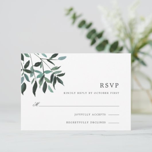 Carte RSVP Sage Harvest (Debout devant)