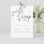 Carte RSVP Sage Silver Green Floral Wedding (Debout devant)