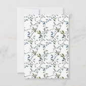 Carte RSVP Sage Silver Green Floral Wedding (Dos)