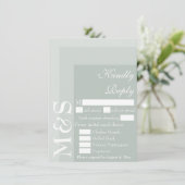 Carte RSVP Sage Simple Modern Script Wedding (Debout devant)