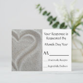 Carte RSVP Sand Heart (Debout devant)