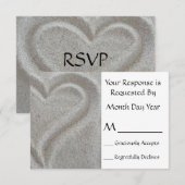 Carte RSVP Sand Heart (Devant / Derrière)