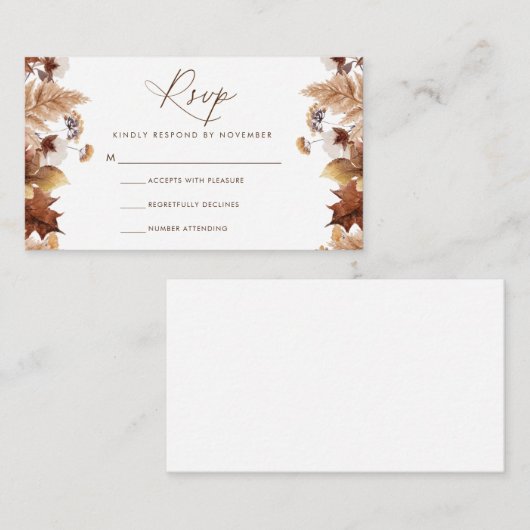 Carte RSVP Script Moderne (Devant / Derrière)
