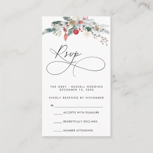 Carte RSVP Script Moderne (Devant)