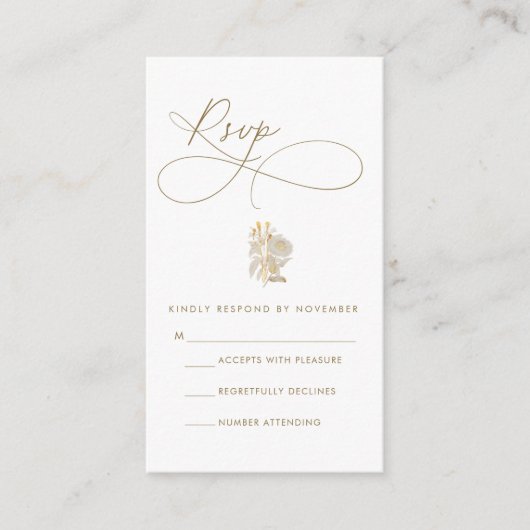 Carte RSVP Script Moderne (Devant)
