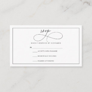 Carte RSVP Script Moderne