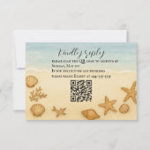Carte RSVP Seashell Serenade QR Code (Devant)