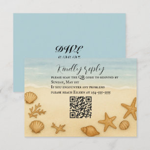 Carte RSVP Seashell Serenade QR Code