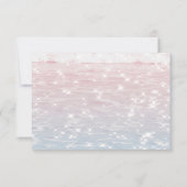 Carte RSVP Shimmer Pink Ocean Waters Beach (Dos)