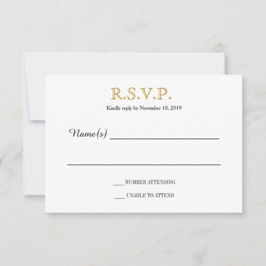 Carte RSVP Silhouettes simples (Devant)