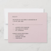 Carte RSVP Silver & Blush Chandelier (Dos)