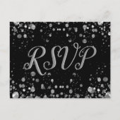 Carte RSVP Silver Confetti (Devant)