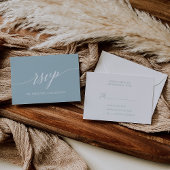 Carte RSVP simple Aqua Beach Coordinate