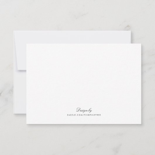 Carte RSVP Simple Clean Chic Elegant White Respons (Dos)