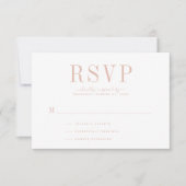 Carte RSVP simple de mariage à blanc (Devant)