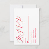 carte RSVP simple élégant jus rouge classique (Devant)