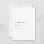 Carte RSVP simple Elegant Moderne Arch Wedding (Dos)