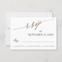 Carte RSVP simple, élégante et lisse