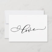 Carte RSVP simple, élégante, moderne noir et blanc (Dos)