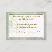 Carte RSVP simple et élégant (Dos)