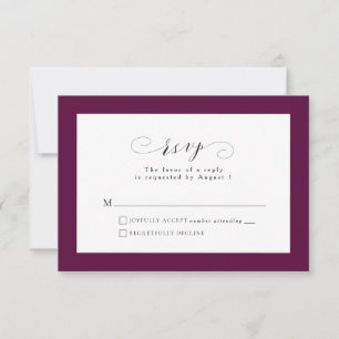 Carte RSVP simple et élégante