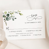 Carte RSVP simple Eucalyptus Green Options de repa