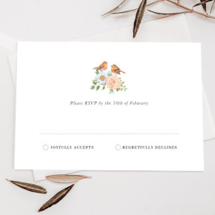 Carte RSVP simple Inséparable Daisy