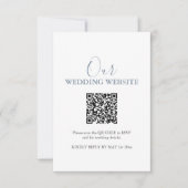 Carte RSVP simple Mariage avec code QR (Devant)
