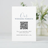 Carte RSVP simple Mariage avec code QR (Debout devant)