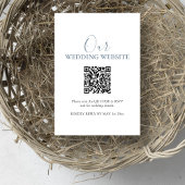 Carte RSVP simple Mariage avec code QR