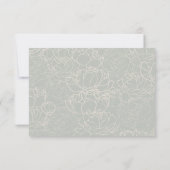 Carte Rsvp simple Mariage de script élégant (Dos)