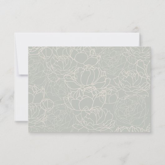 Carte Rsvp simple Mariage de script élégant (Dos)