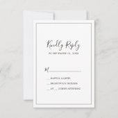 Carte RSVP simple minimaliste (Devant)