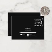 Carte RSVP simple minimaliste moderne BUDGET (Devant/Arrière en situation)